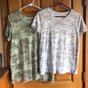 Green and Gray camo tees M
